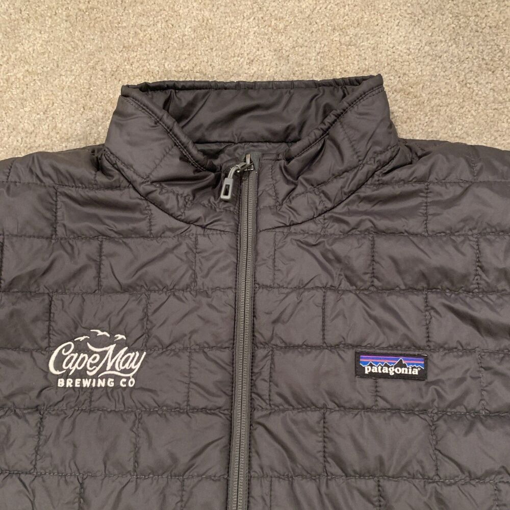Patagonia Nano Puff Puffer Jacket Primaloft Quilted Grey XL Cape May Brewing Co - Picture 2 of 8